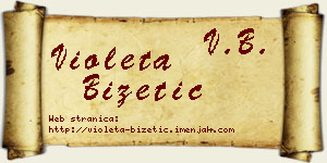 Violeta Bizetić vizit kartica